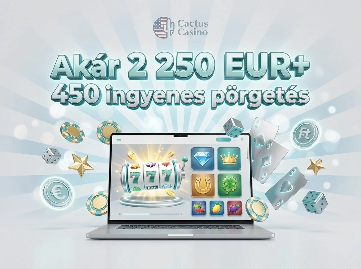 Akár 2 250 EUR+ 450 ingyenes pörgetés